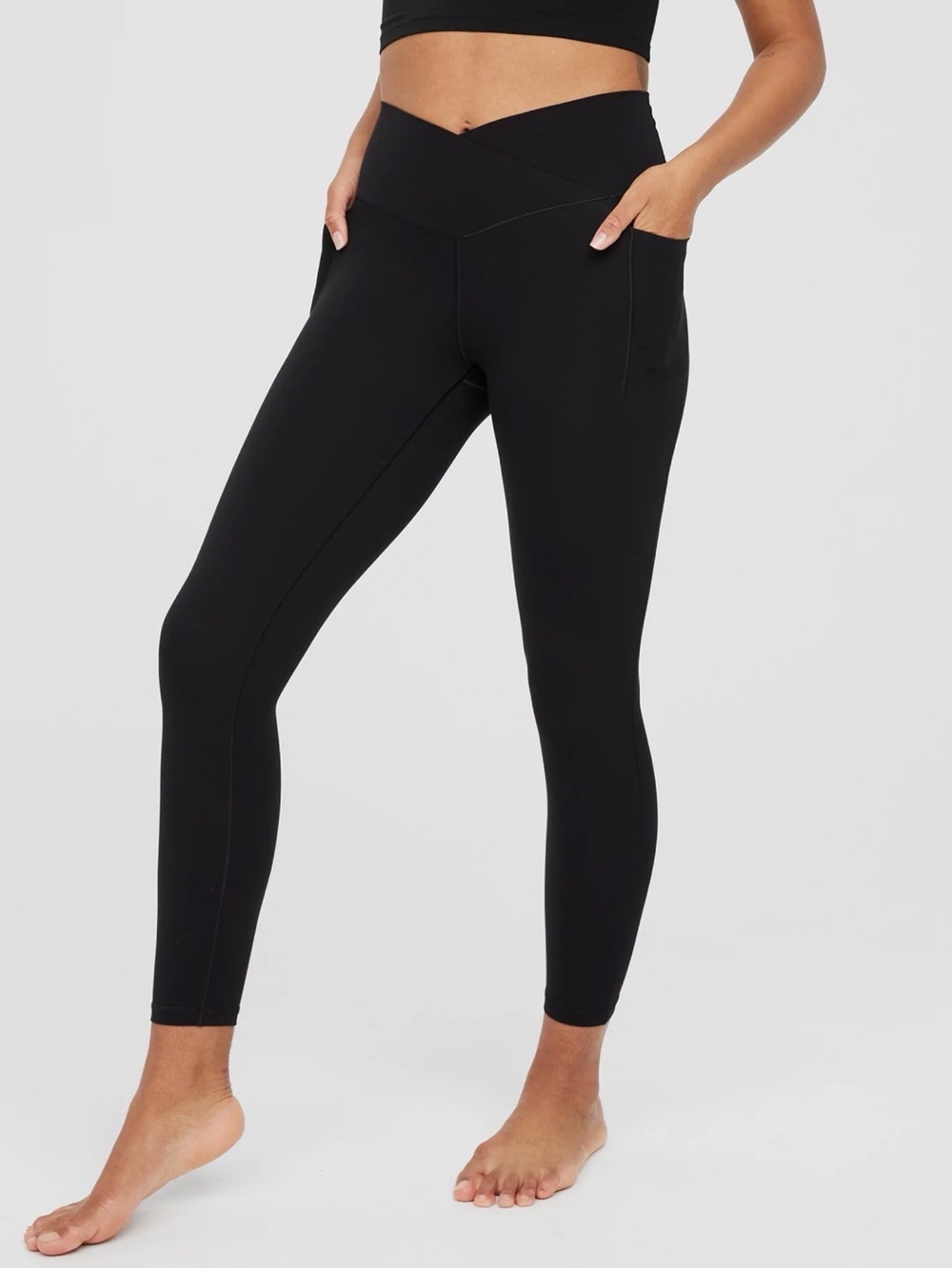 Offline Aerie Real Me Xtra Leggings Hi-Rise Black Womens Size Medium Pockets